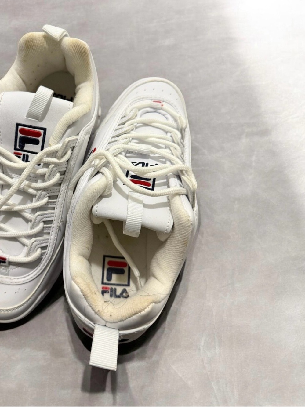 FILA DISRUPTOR II KIDS SNEAKER WHITE/PCT/VRED FW02945-111 Size 6   38.5 - Picture 4 of 8